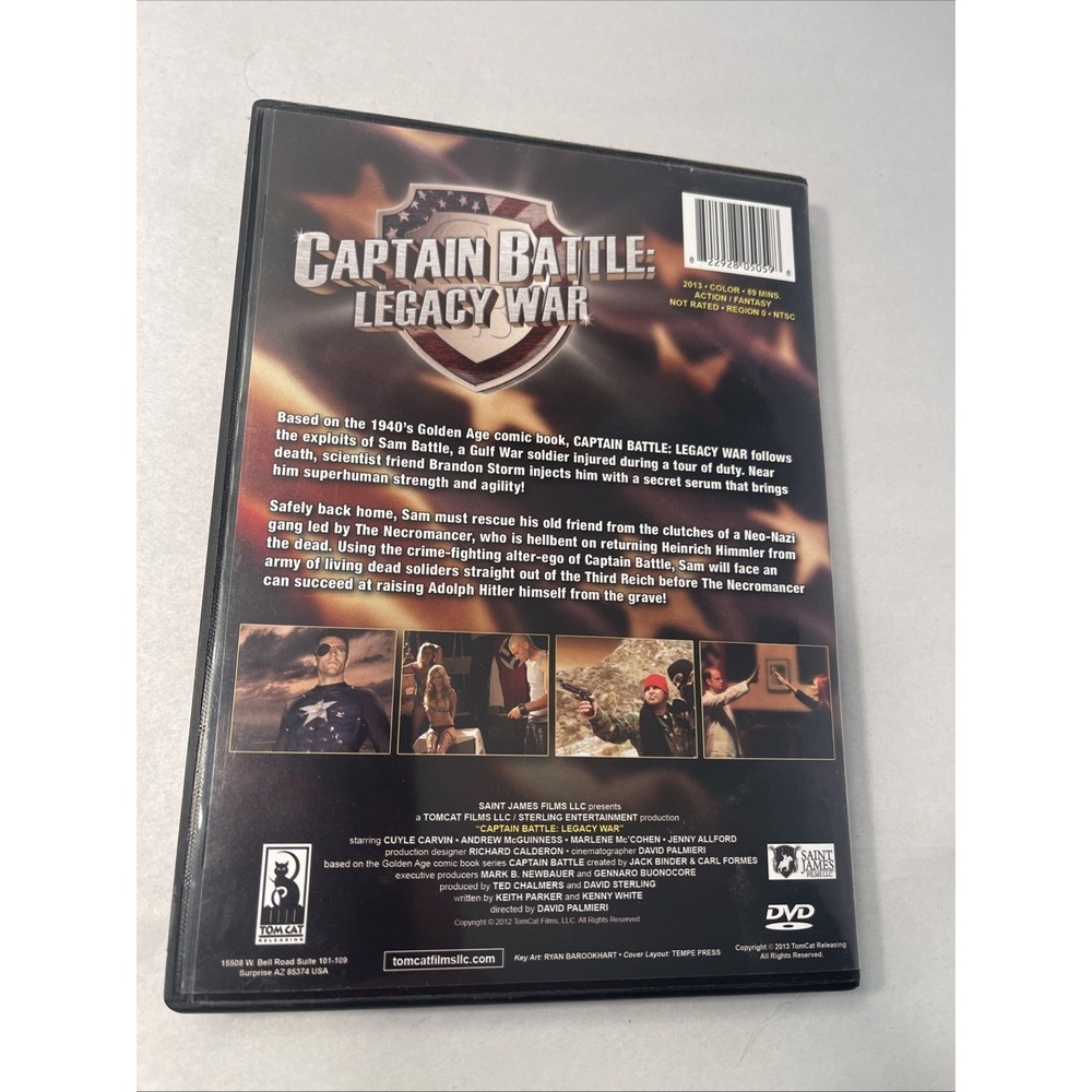 Captain Battle Legacy War DVD Like New 2013 Based on Golden Age Comic Book - Picture 2 of 5